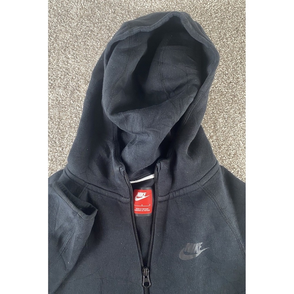 Nike Womens S Black Jacket Hoodie Pockets Cotton/Polyester Warm Preppy School